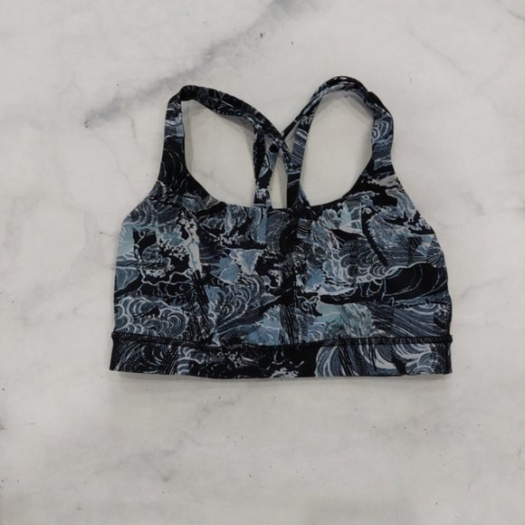 Lululemon Energy Bra Eternal Wave Starlight Black Size 6 - Picture 1 of 6